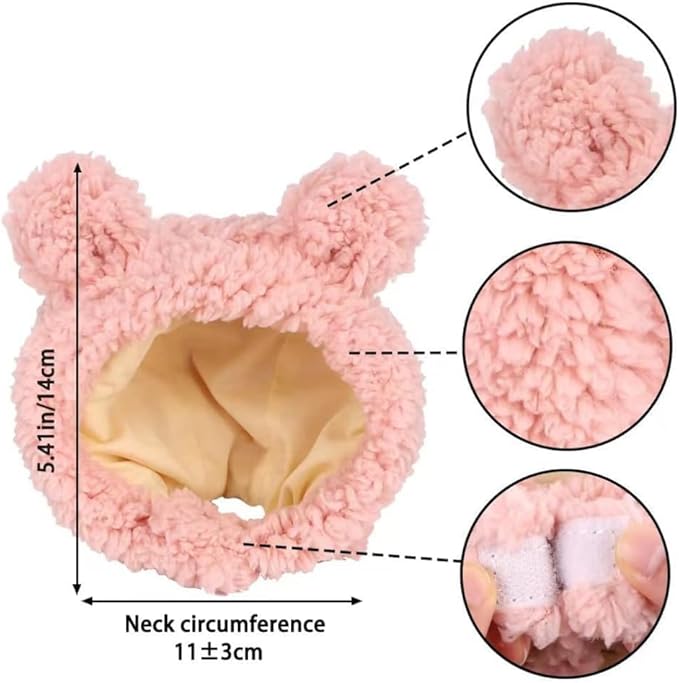 5 Pcs Cat Hats for Cats Only,Cute Lion Mane Bunny Frog Banana Bear Adjustable Headwear for Kittens,Easter Halloween Costume Accessory Headwear(Adorable Style)
