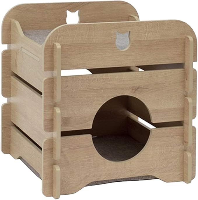 Catit Vesper Cottage Cat Tree Hideout, Oak, 52112