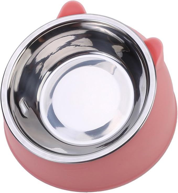 Relief Neck Pressure Cat Feeding Bowl Space Saving Neck Protected Eating Watering Bowl for Feeding