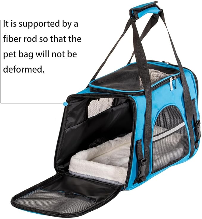 Cat Carriers, Dog Carriers, Pet Carriers – Airline-Approved Soft-Sided Bag for Cats & Small Dogs (Up to 15 lb), Foldable, Breathable Mesh, Privacy Cover, Washable & Lightweight