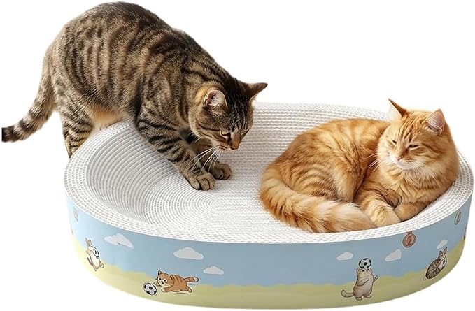 Plant Fiber Scratching, Cat Scratcher, Lounge Bed Cat Scratch Board Bowl Mat for Kitten Medium Large Breed Furniture Door Couch Carpet Protection Indoor Enrichment Professional Grade Quality