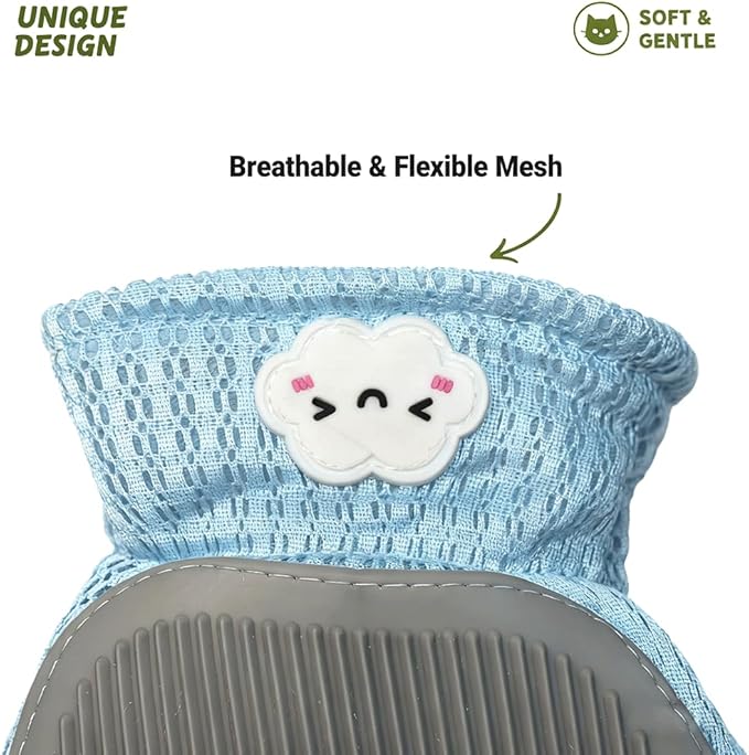 MEUOMIW Pet Hair Remover Glove, Efficient Dog & Cat Grooming Glove, Deshedding Brush for Shedding Control, Perfect for Bathing, Massage and Short/Long Fur (1-Pack, Right-Hand)