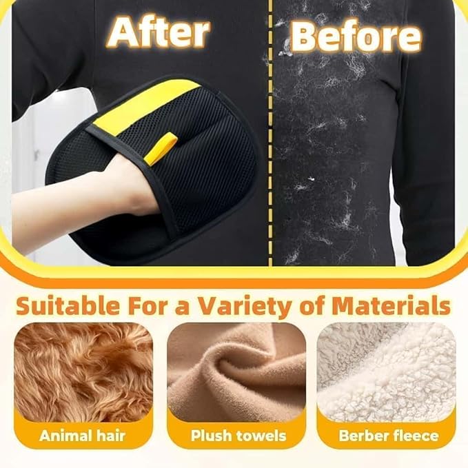 Viorane Pet Hair Removal Glove, 2025 New Pet Hair Remover Electrostatic Gloves for Cat & Dogs Reusable Double Pet Hair Removers Glove for Washing, Hair Removal (1PCS)