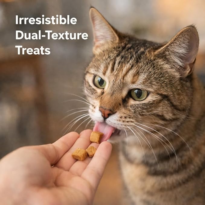 Catnip Cat Treats Crunchy Soft Filled Center Bites - Training Treats for Indoor Cats Kittens - Low Calorie Cat Snacks No Artificial Flavors Made in USA - 9 oz (Packaging May Vary)