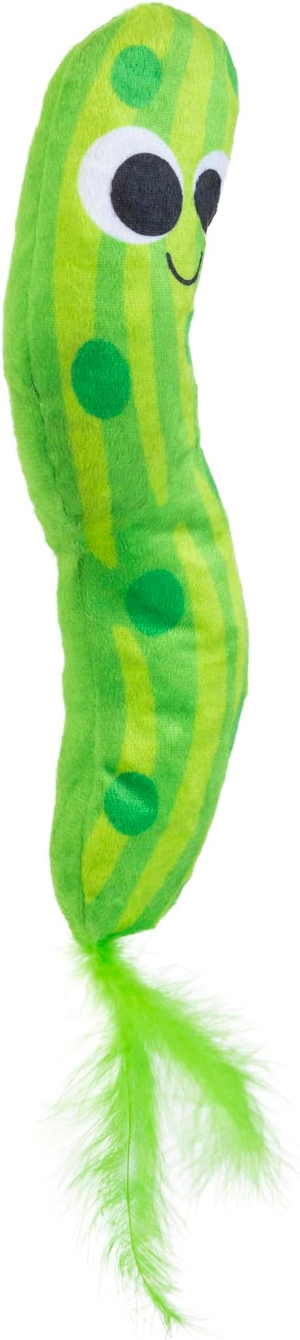 Pet Zone Jumbo Pickle Kicker Catnip and Silvervine Crinkle Cat Toy, Pack of 1