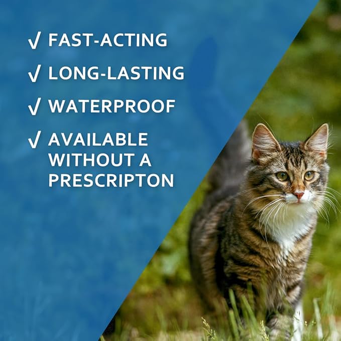 Sentry Fiproguard for Cats, Flea and Tick Prevention for Cats (1.5 Pounds and Over), Includes 3 Month Supply of Topical Flea Treatments