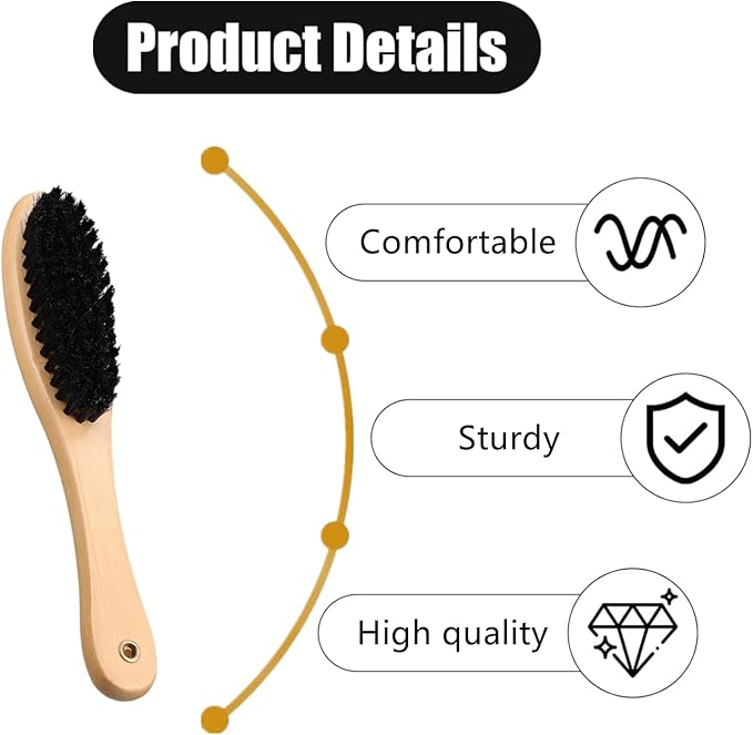 Cat Brush Professional Soft Bristle Cat Grooming Brush with Wooden Handle for Kitten Pet Grooming