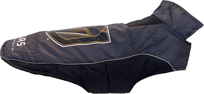 Pets First NHL Las Vegas Golden Knights Puffer Vest for Dogs & Cats, Size Large. Warm, Cozy, and Waterproof Dog Coat, for Small and Large Dogs/Cats. Best NHL Licensed PET Warming Sports Jacket