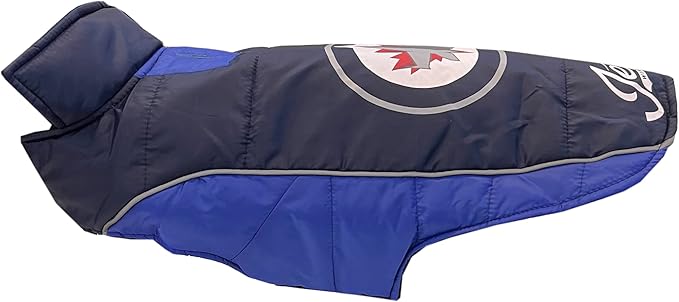 Pets First NHL Winnipeg Jets Puffer Vest for Dogs & Cats, Size Large. Warm, Cozy, and Waterproof Dog Coat, for Small and Large Dogs/Cats. Best NHL Licensed PET Warming Sports Jacket