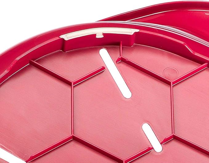Ferplast Cat Bed, Plastic Dog Bed Small, Ventilation Holes and Non-Slip Rubber Feet for Added Stability 61,5 x 45 x h. 21.5 cm. Burgundy