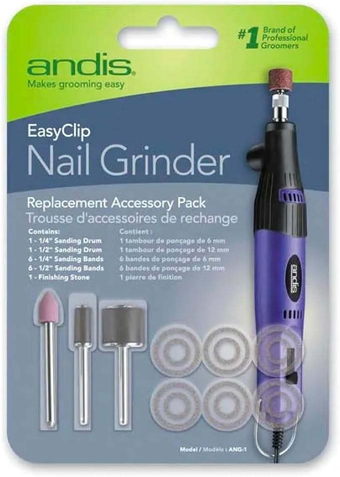 Dog and Cat Grooming Quiet Power Nail Grinders Pro or Home Trimming Made Easy (Accessory Replacement Kit)