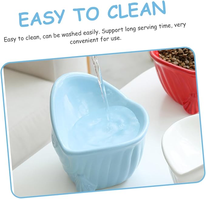 Ceramic Elevated PET Bowl for Cats and Dogs Adjustable Height Feeding and Watering Dish Non-Slip Design PET Accessory for Healthy Neck Posture