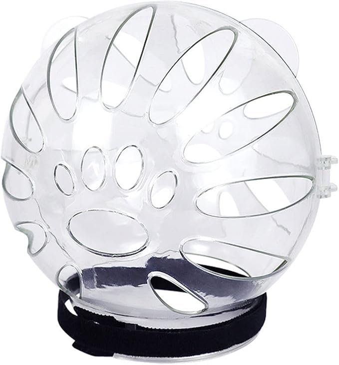 Muloo Pet Recovery Space Helmet Anti-Lick/Anti-Bite Cat Head-Cover Breathable- Helmet Cat Grooming Help Supplies Cat Headgear As The Picture Shown, Large