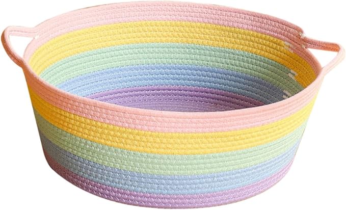 Hand Woven Cat Bed Portable Pet Scratcher Sleeping House Furniture Protection for Indoor Cats Puppy Rest Summer- S