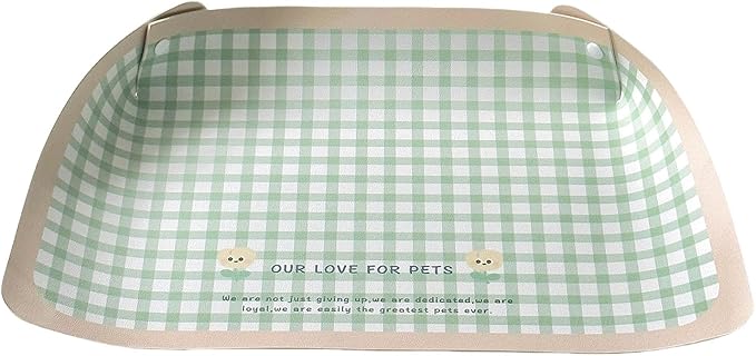 Scratch-Resistant Pet Bowl Mat, PU Placemat for Dogs & Cats, Spill-Proof Design with Easy Maintenance PU Leather Pet Feeding Mat