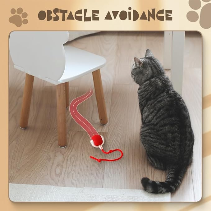Interactive Cat Toys for Indoor Cats, 2026 New Interactive Pet Toy Ball, Cat Toy Ball for Bored Indoor Cats, Smart Rolling Ball for Dogs & Cats (Pink)