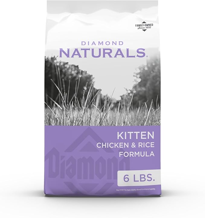 Diamond Naturals Kitten Real Meat Recipe Natural Dry Cat Food With Real Cage Free Chicken 6Lb