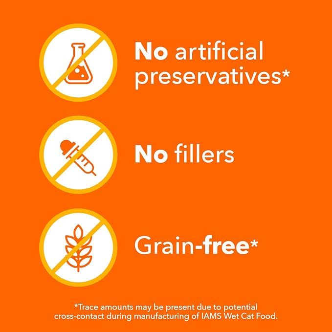IAMS Perfect Portions Sensitive Digestion & Skin Wet Cat Food Pate, Adult Grain Free Pate, Turkey Recipes, (24) 2.6 oz. Twin-Pack Trays