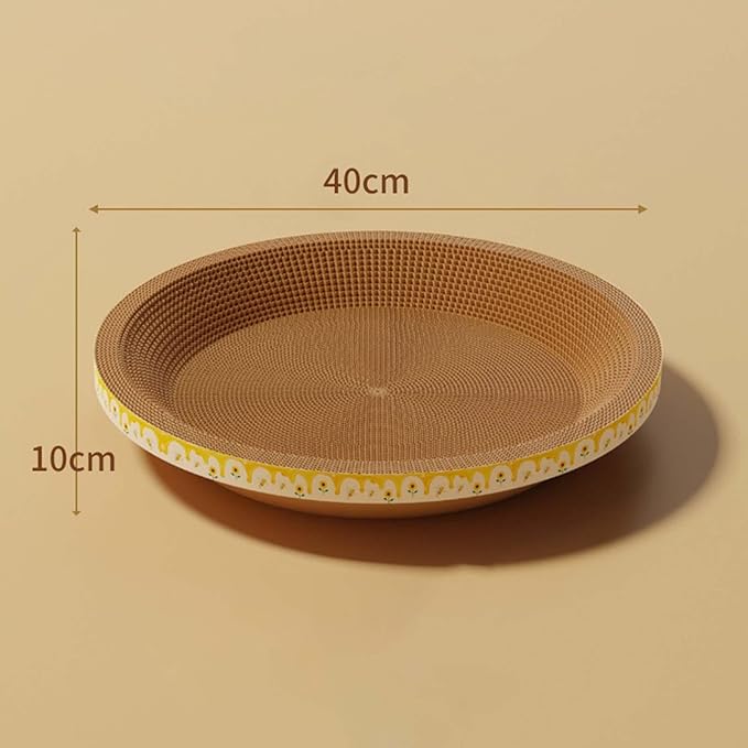 Cat Scratch Pad Cat Scratcher Bowl Nest Corrugated Sleeping Mat Furniture Protection Grinding Claw Cardboard Bed Suitable for Indoor Cats Rest Play Re, 40cmx10cm