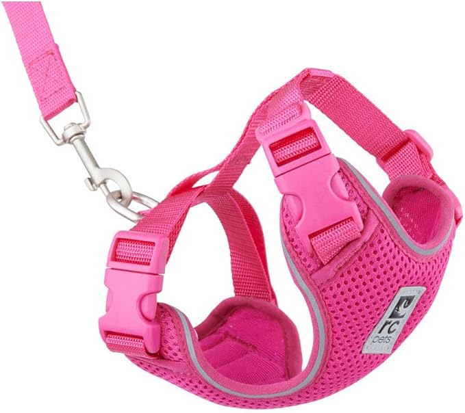 RC Pets Adventure Kitty Harness Includes Adjustable, Airmesh Fabric, 6' Leash and D-Ring Cat Walking Harness | Raspberry, Small