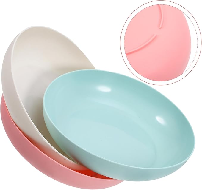Ipetboom 9pcs Cat Bowls Practical Plastic Feeding Dishes for Cats Kittens Non- Base Easy to Comfortable Mealtime for Indoor Use Mixed Colors