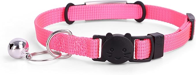 Personalized Kitten Cat Collar with Safe Breakaway Quick Release Buckle Bell ID Tag Custom Name and Phone Number for Boy Girl Cats