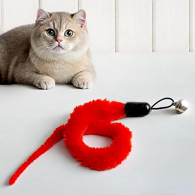 10 Packs Cat Worm Toys, Fuzzy Worm Cat Toy, Interactive Cats Wand Attachment Toys for Teaser Play and Chase Exercise with Kitten