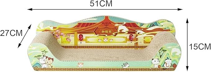 Cat Scratching Posts Cardboard Cat Scratching Bed Prevents Damage to Furniture Cardboard Living Room Sofa Scratching Board, 51cmx27cmx15cm