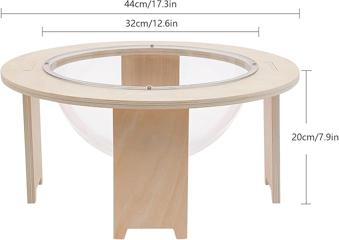 Clear Capsule Cat Bed 44×20 cm, Transparent Acrylic Calming Small Pets Bed with Breathable Holes, Raised Dome Window Lounger for Indoor Kitten Puppy, Stackable Modern Pet Furniture