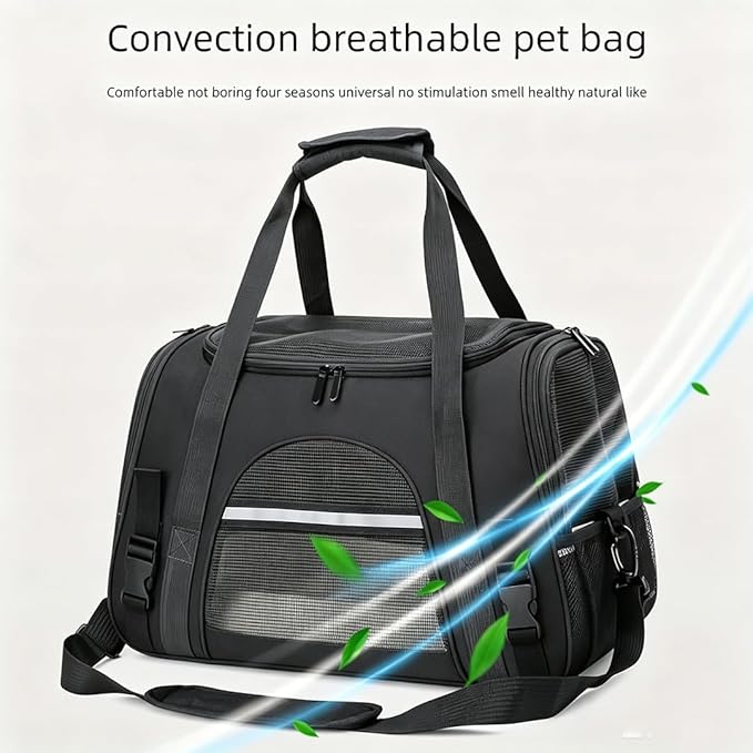 Cat Carriers, Dog Carriers, Pet Carriers – Airline-Approved Soft-Sided Bag for Cats & Small Dogs (Up to 15 lb), Foldable, Breathable Mesh, Privacy Cover, Washable & Lightweight