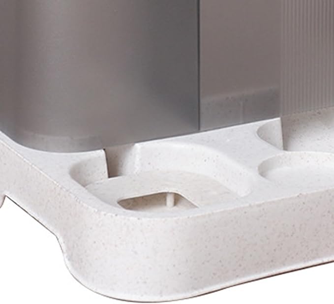Dual Bowl Cat Feeder, Moderate Capacity, Removable for Easy Cleaning, Elegant Home Decor, Dining Environment, Meets All Day Feeding and Watering Needs (White)