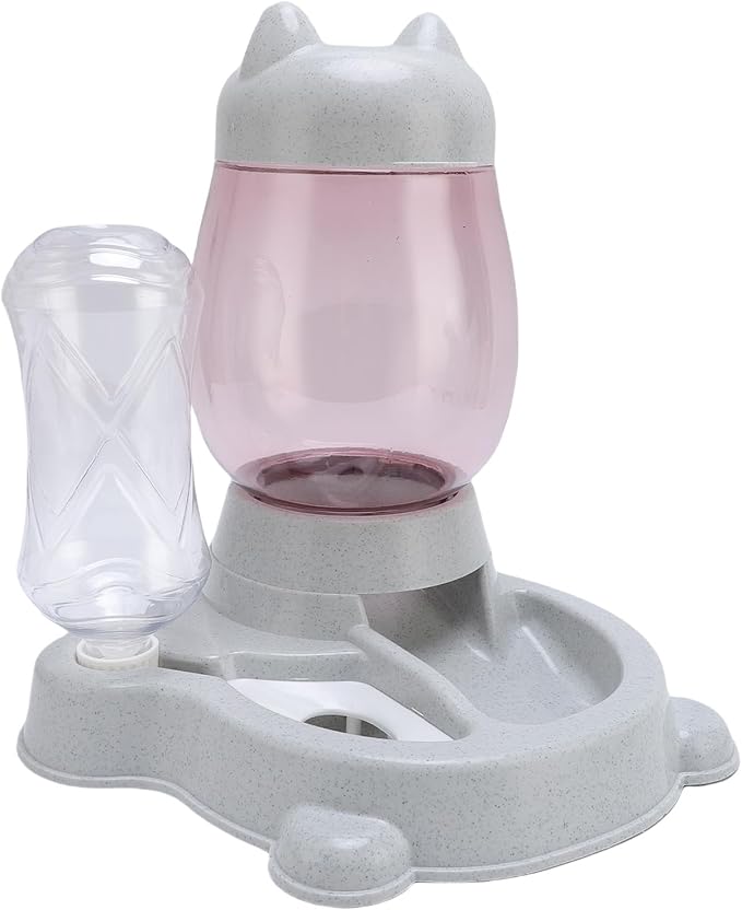 Bewinner Large Capacity Pet Feeder and Water Dispenser | AntiSpill Bowl Set with OneTouch Press for Cats and Dogs At Home