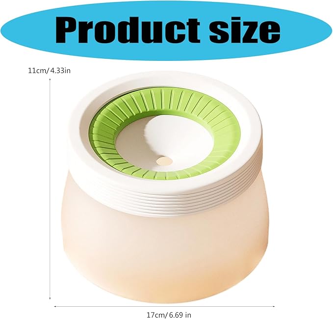 Floating Pet Water Bowl Prevents Wet Mouth for Cats Dogs, Nonslip Base Easy Assembly Pet Drinking Bowl