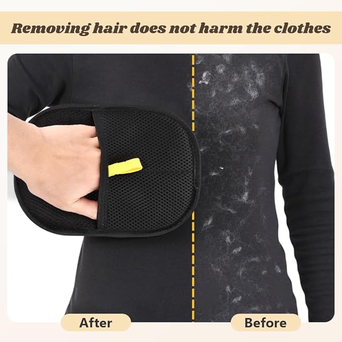 Kakalote 2pcs Pet Grooming Gloves, Pet Hair Remover Tool Cat & Dog Grooming Gloves for Shedding, Washing, Deshedding(Black)