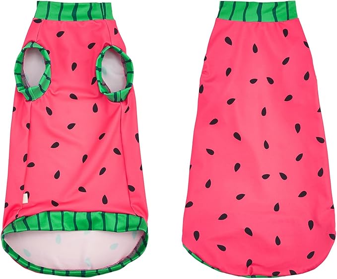 Sphynx Cat Watermelon Shirt &Sun Hat for Summer, Cooling Breathable UPF 50+ Shirt for Cats & Small Dogs Apparel, Shirt and Hat Set for Cats (XL (8-11lbs)