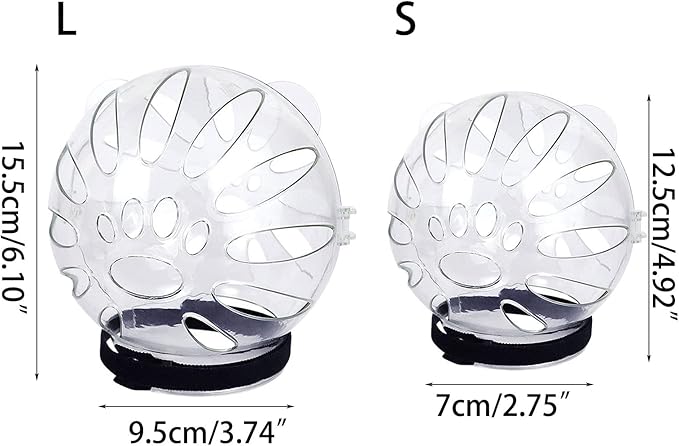 Muloo Pet Recovery Space Helmet Anti-Lick/Anti-Bite Cat Head-Cover Breathable- Helmet Cat Grooming Help Supplies Cat Headgear As The Picture Shown, Small