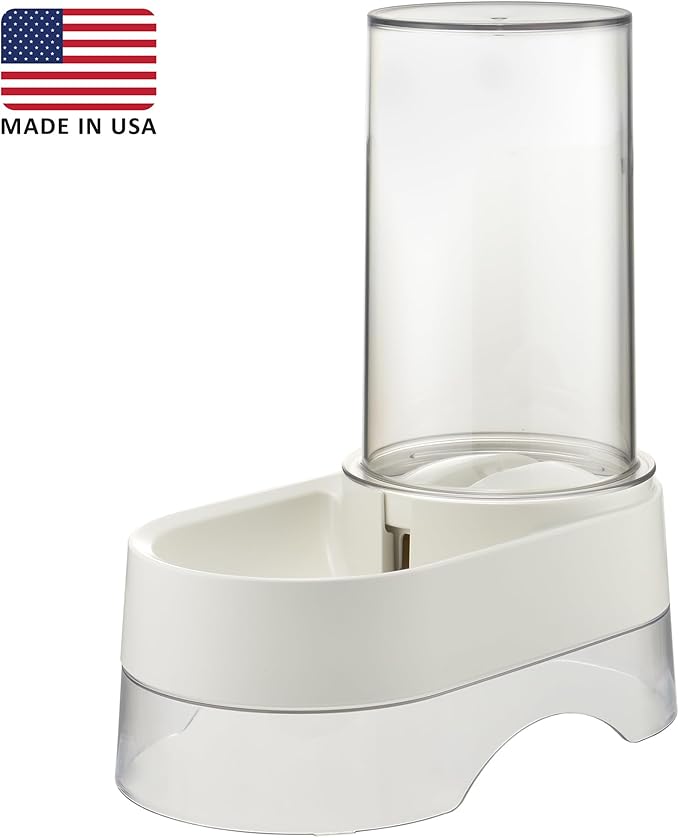 Richell: Elevated Gravity Water Dispenser - White - Pet, Dogs & Cats, 1 Gallon Capacity Clear Tank, BPA-Free Plastic, Optional Height Stand