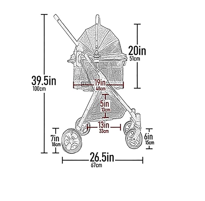 Pet Gear 3-in-1 Travel System, View 360 Stroller Converts to Carrier and Booster Seat with Easy Click N Go Technology, for Small Dogs & Cats, 4 Colors, Cloud Grey- 4 Wheel