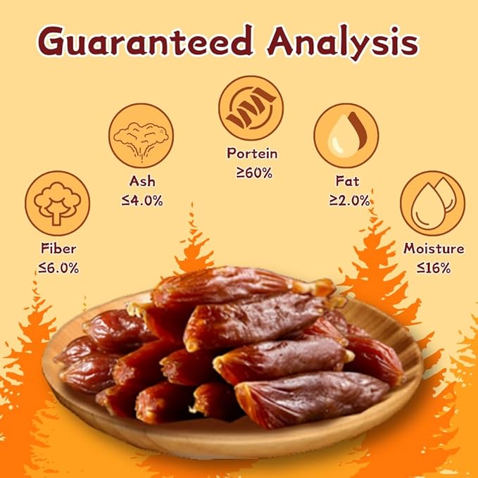 Real Duck Sausage Training Treats, Wholesome & Savory Rewards for Dogs (Duck,7.05 Ounce(Pack of 1))