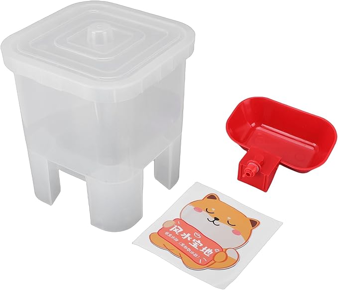 Zerodis Feeders Multifunction Automatic Cat Water Feeder Large Capacity Freestanding Dog Drinking Container with Cover for Small Medium Pet Dog 7.09x7.09x8.27in Pet Water Dispenser Cat