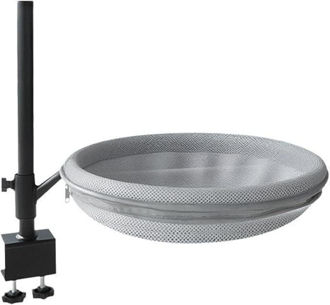 Cat Desk Bed Height Adjustable 360° Rotation Cat Perch for Desk Clamp Mount Elevated Kitten Furniture for Side Table Study Room- Mesh Cloth
