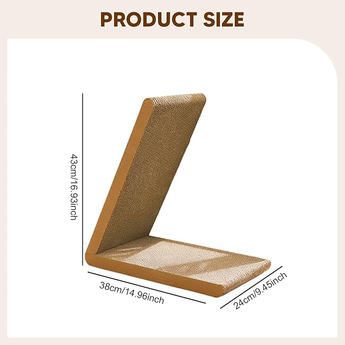 Gralara Cat Scratcher Bed Scratch Pad for Indoor Corrugated Cardboard Pet Supplies Furniture Protector for Kitty Playing Scratching, Replacement core