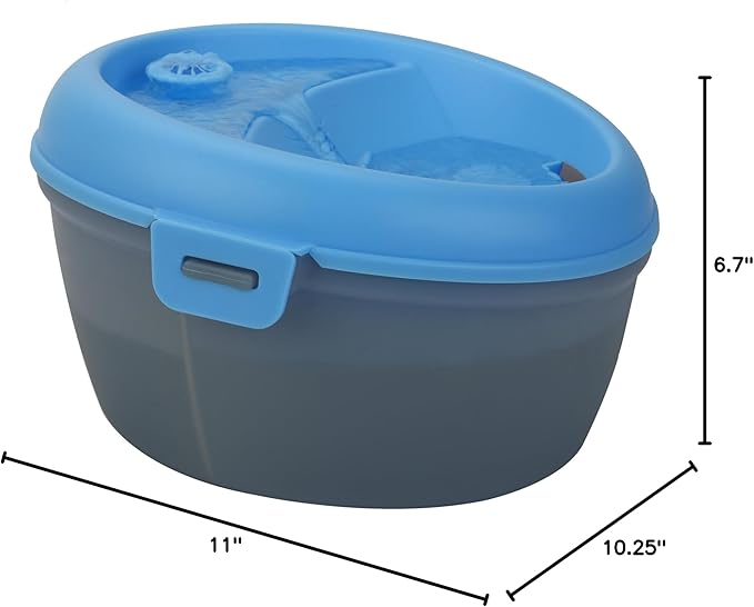 CoolerDog HealthSpring Pet Water Fountain – Ultra Quiet Filtered Dog & Cat Water Fountain with 3-Stage Filtration & Dental Care System, 4L (136 oz)