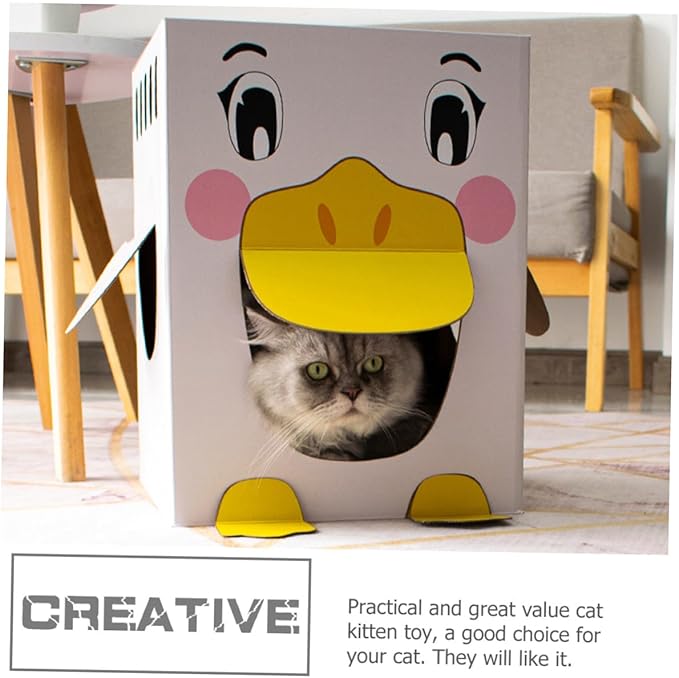 NUOBESTY Cardboard Cat Scratcher Pad Double Cat Bed Corrugated Sturdy Scratcher Protect Furniture and Promote Exercise