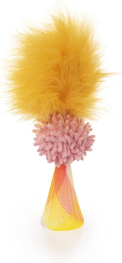 SmartyKat Silly Springer Mesh Popup Cat Toy - Orange, One Size