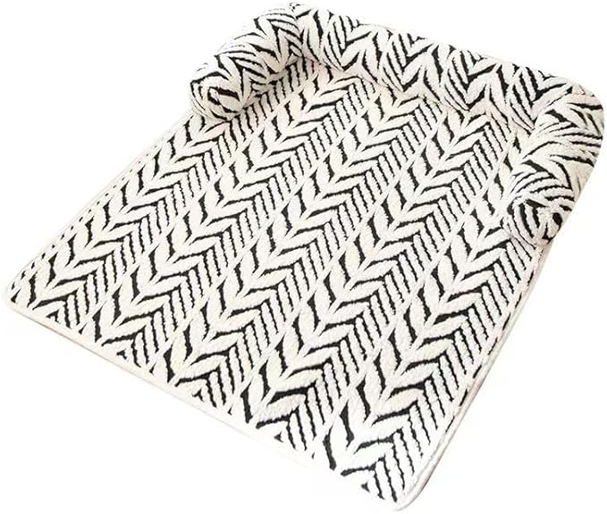 Calming Dog Bed Mats,Dog Couch Bed with Bolster, Dog Bed & Cat Bed for Sofa, Soft cat Couch Mat, Anti-Slip Furniture Protector Cover, Washable，for Small Dogs and Cats