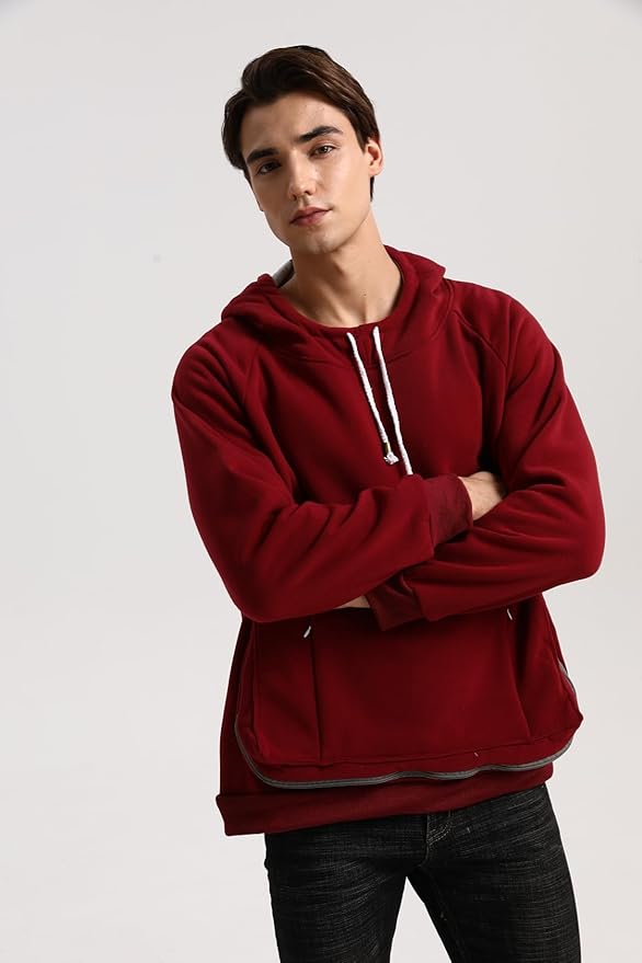 Unisex Cat Pouch Hoodie Long Sleeve Kitten Puppy Holder Hoodies Front Large Pouch Pet Carrier Sweatshirt