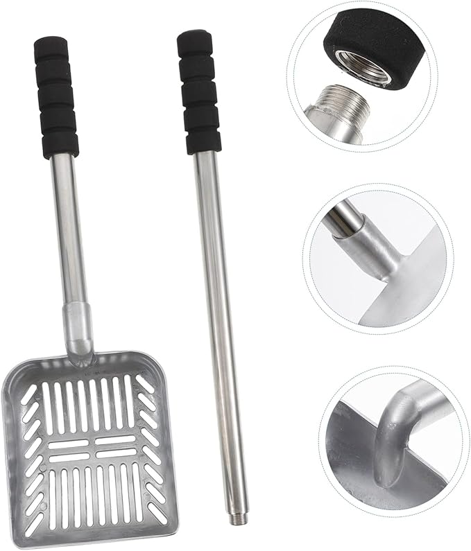 GALPADA Detachable Cat Litter Scoop Ergonomic Design Cleaning Tool for Home Use Handle for Comfortable Reach Suitable for All Cat Litter Types