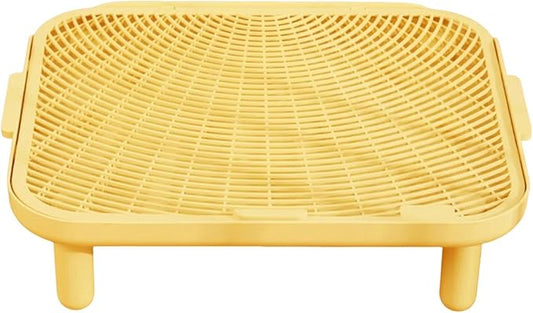 HouseVibe Cat Litter Ramp Trapper Mat Washable Double Layered Trapping Mat with Non-Slip Surface Step for Indoor Cats Balcony Living Room- Large