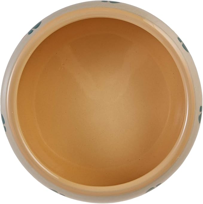 Nobby Carrot Ceramic Feeding Trough, Beige/Orange, 500 ml, Pack of 1